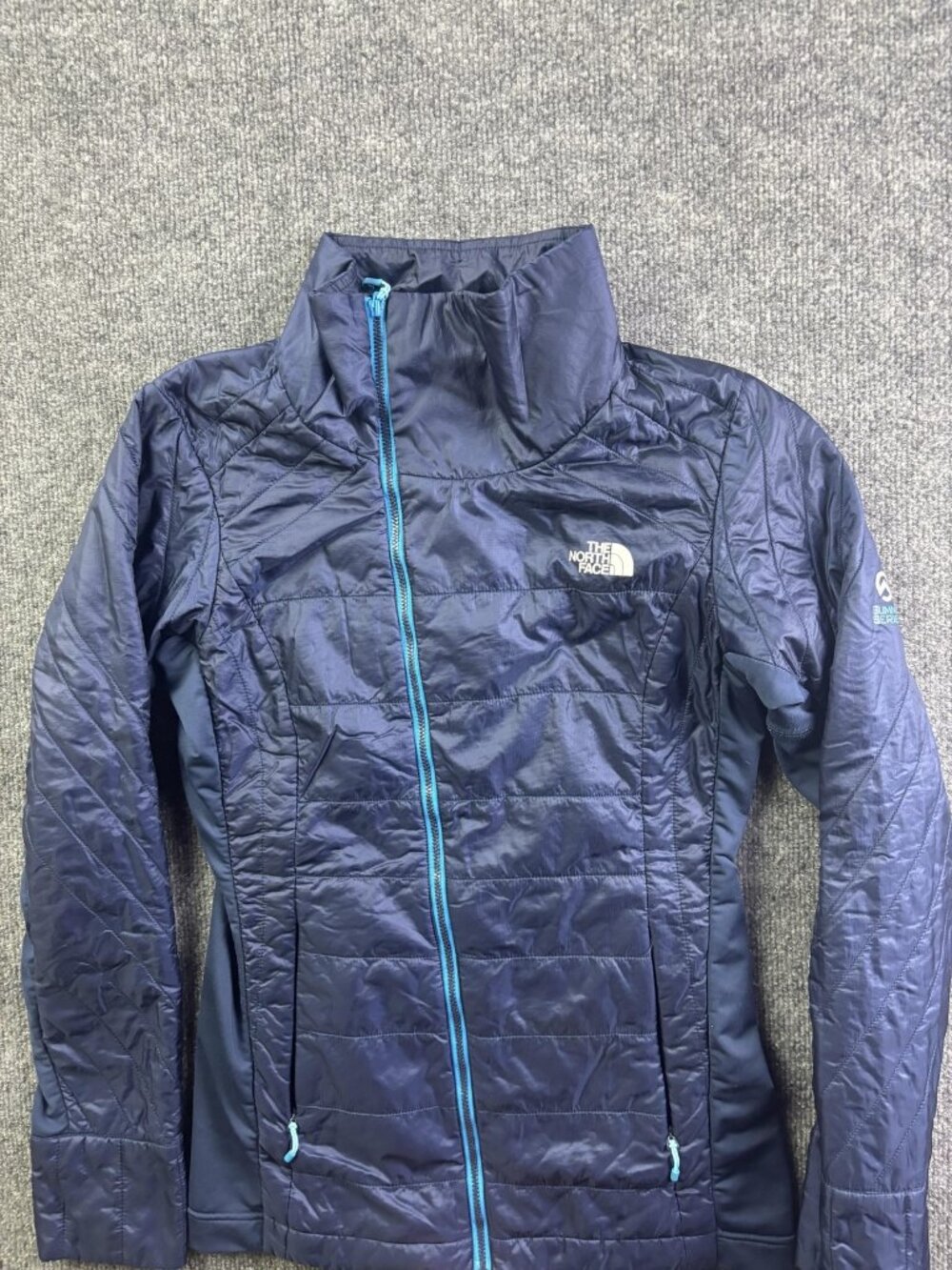 The North Face Summit Series Jacket Womens Small Blue Softshell‎ Full Zip